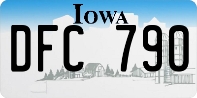 IA license plate DFC790