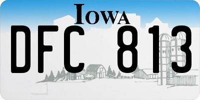 IA license plate DFC813