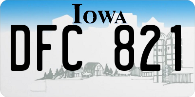 IA license plate DFC821