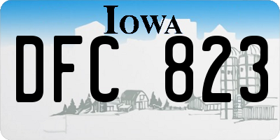 IA license plate DFC823