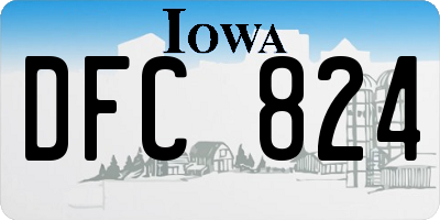 IA license plate DFC824