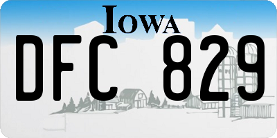 IA license plate DFC829