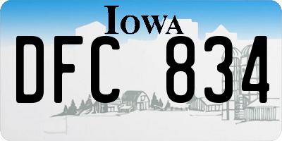 IA license plate DFC834
