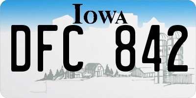 IA license plate DFC842