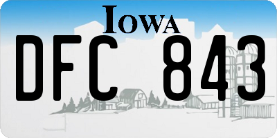 IA license plate DFC843