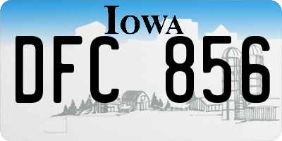 IA license plate DFC856