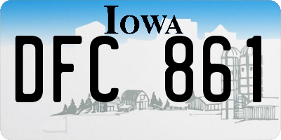 IA license plate DFC861