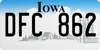 IA license plate DFC862