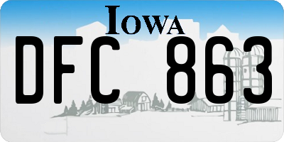 IA license plate DFC863