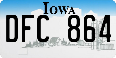 IA license plate DFC864
