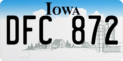 IA license plate DFC872