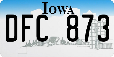 IA license plate DFC873