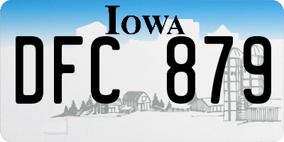 IA license plate DFC879