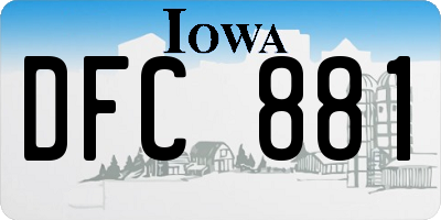 IA license plate DFC881