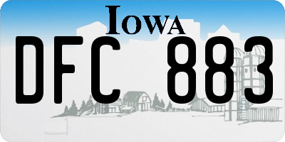 IA license plate DFC883