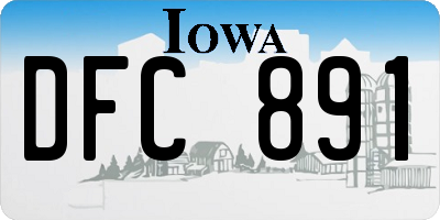 IA license plate DFC891