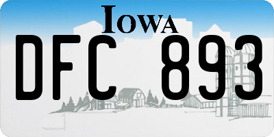 IA license plate DFC893