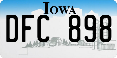 IA license plate DFC898
