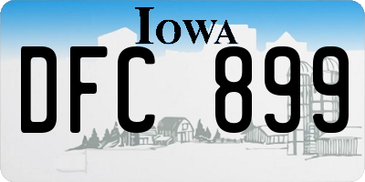 IA license plate DFC899