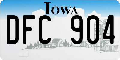 IA license plate DFC904