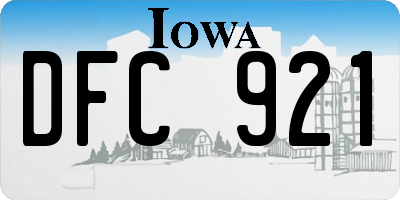 IA license plate DFC921