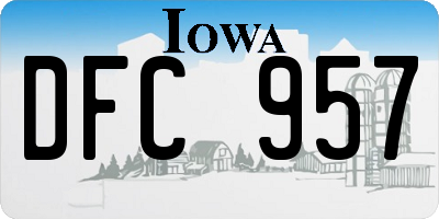 IA license plate DFC957