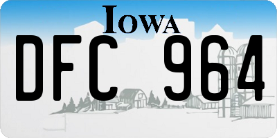 IA license plate DFC964