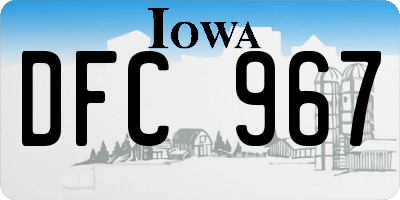 IA license plate DFC967