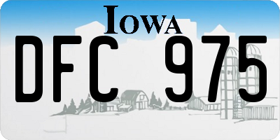 IA license plate DFC975
