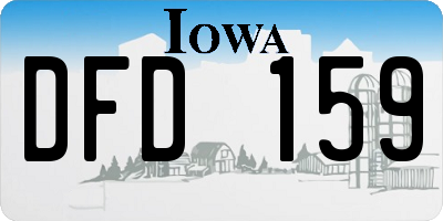 IA license plate DFD159
