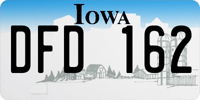 IA license plate DFD162