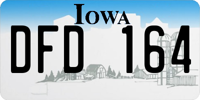 IA license plate DFD164