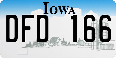 IA license plate DFD166