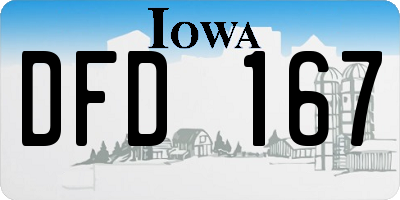 IA license plate DFD167