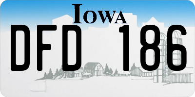 IA license plate DFD186
