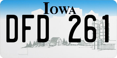 IA license plate DFD261