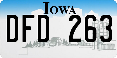 IA license plate DFD263