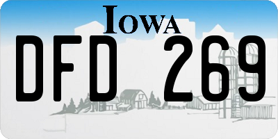 IA license plate DFD269