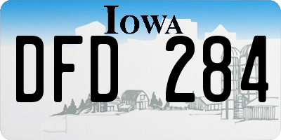 IA license plate DFD284
