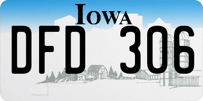 IA license plate DFD306