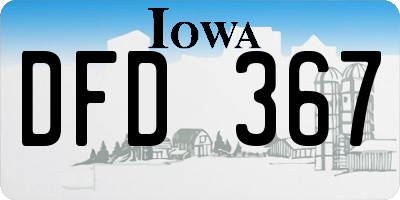 IA license plate DFD367