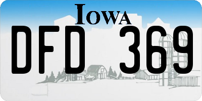 IA license plate DFD369