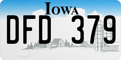 IA license plate DFD379