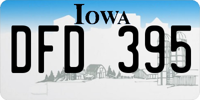 IA license plate DFD395