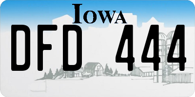 IA license plate DFD444