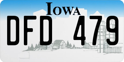 IA license plate DFD479