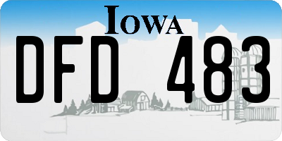IA license plate DFD483