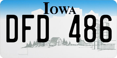 IA license plate DFD486