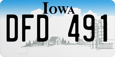 IA license plate DFD491