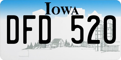 IA license plate DFD520